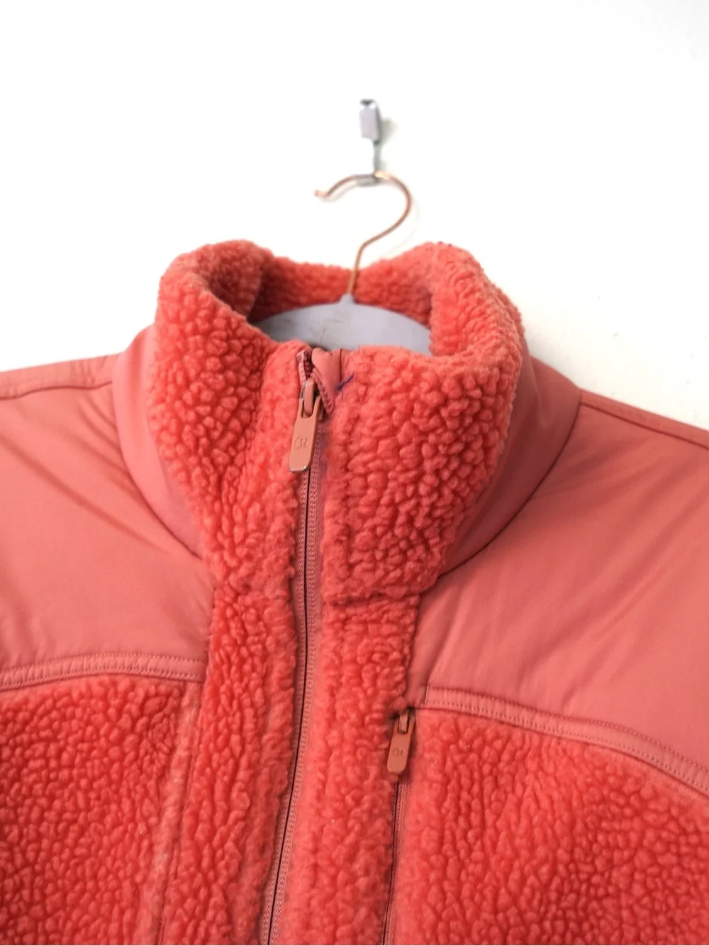 Lululemon Textured Fleece Full-Zip Jacket Pink Women Size 6